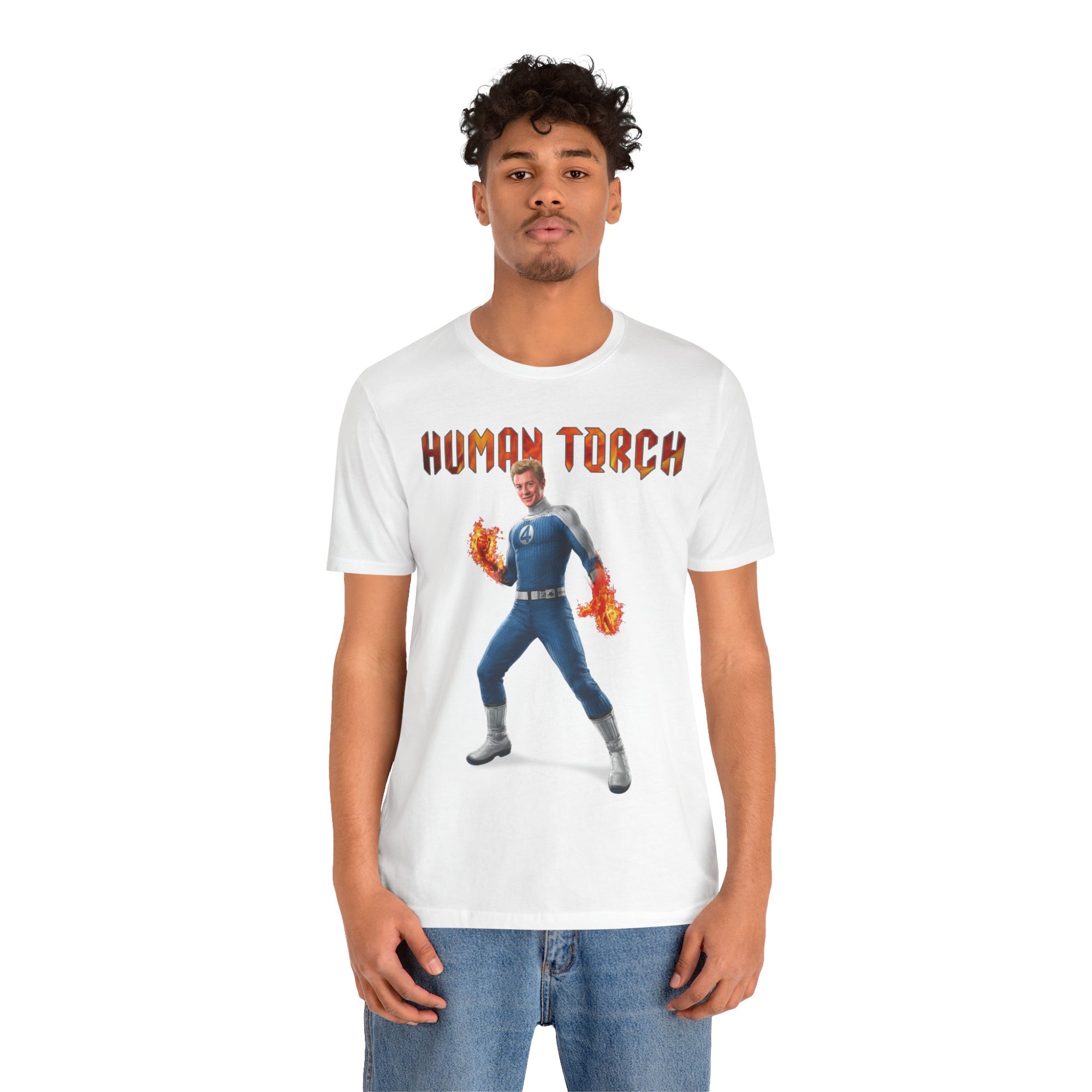 Human Torch T-Shirt - Unisex Tee, Fantastic Four Design