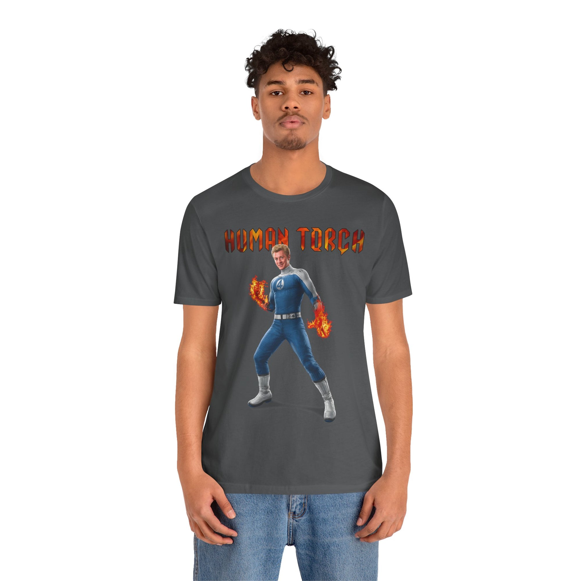 Human Torch T-Shirt - Unisex Tee, Fantastic Four Design