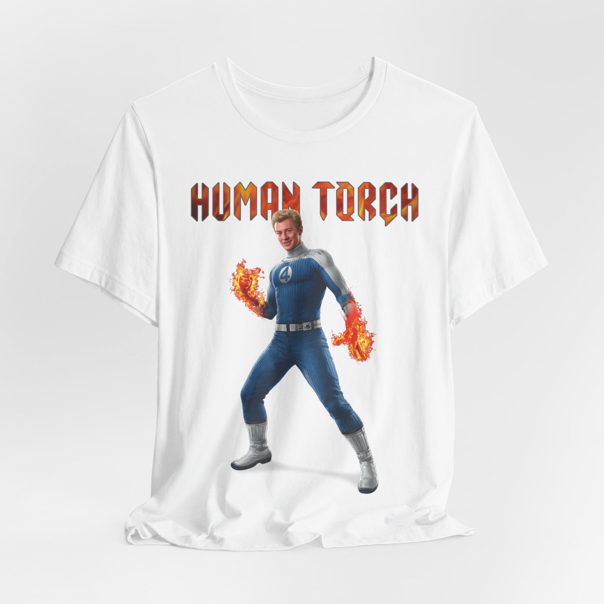 Human Torch T-Shirt - Unisex Tee, Fantastic Four Design