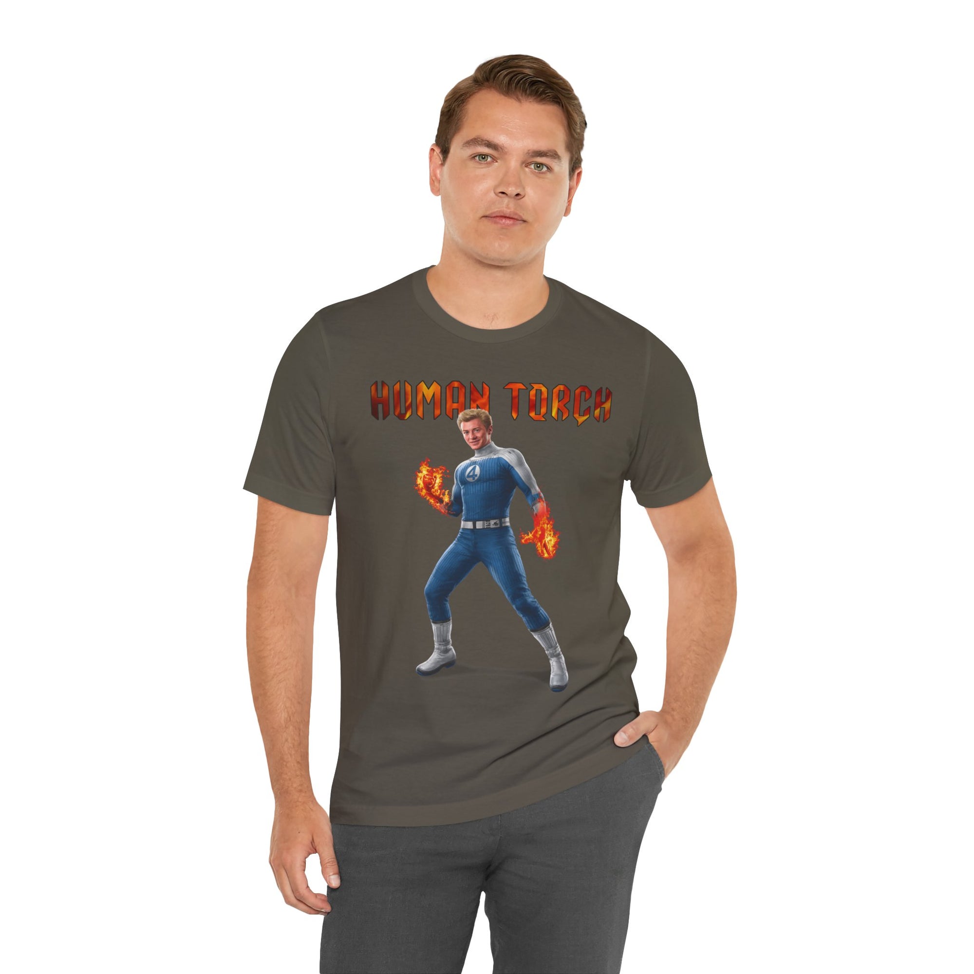 Human Torch T-Shirt - Unisex Tee, Fantastic Four Design