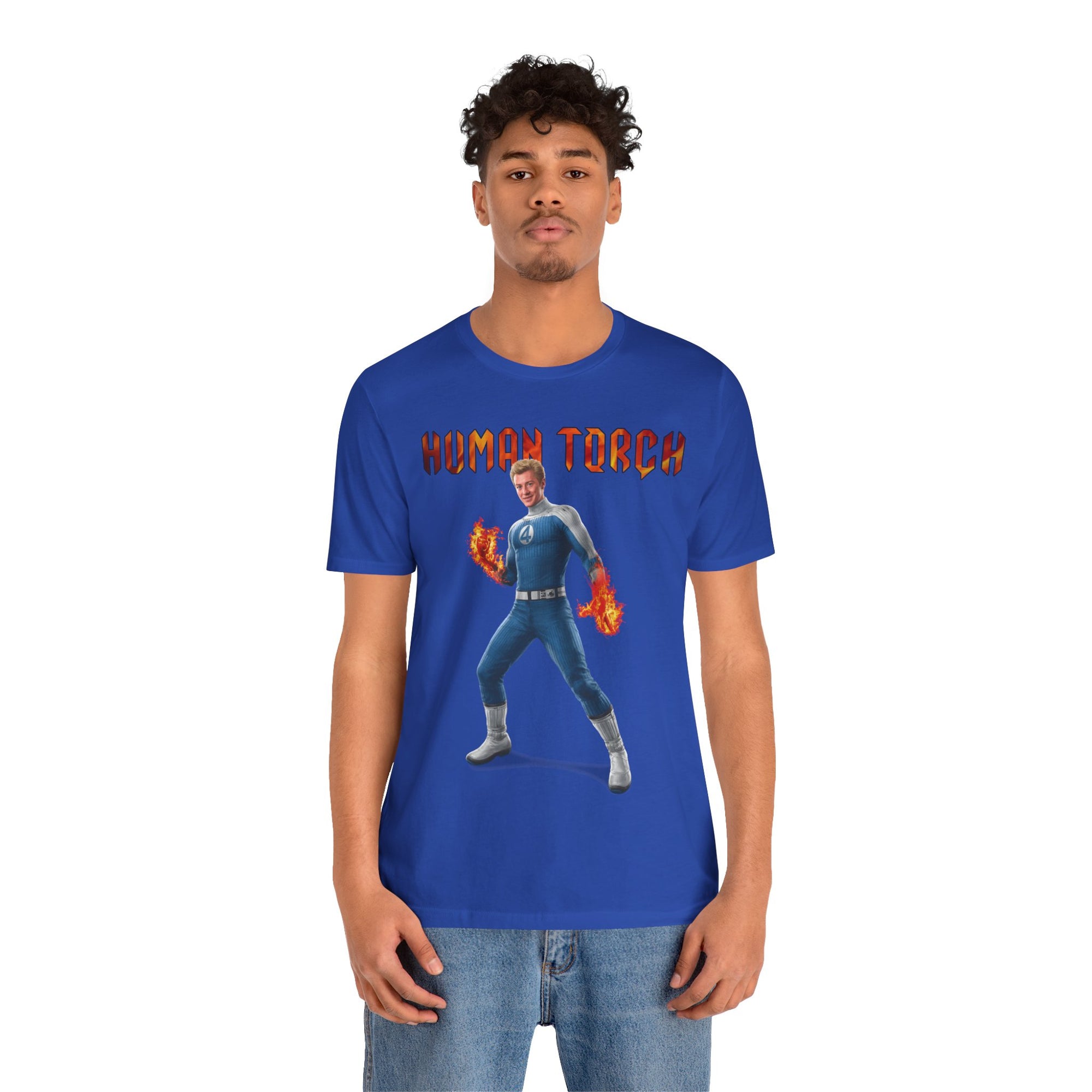 Human Torch T-Shirt - Unisex Tee, Fantastic Four Design
