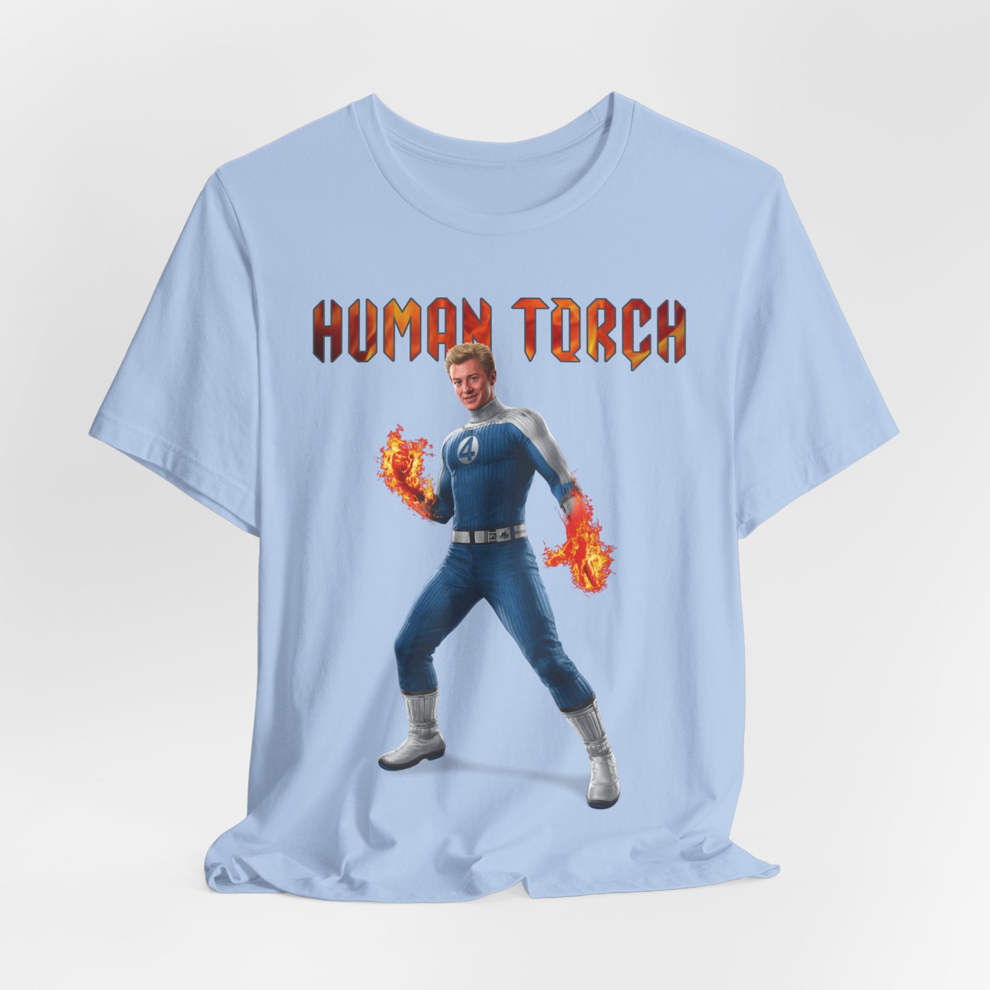 Human Torch T-Shirt - Unisex Tee, Fantastic Four Design