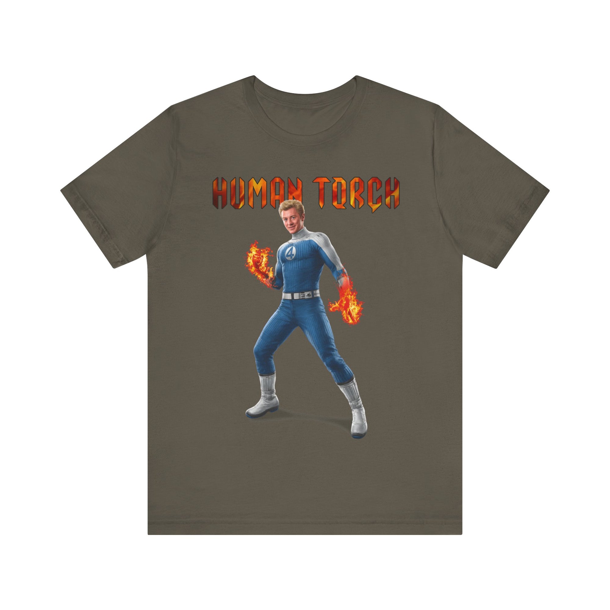 Human Torch T-Shirt - Unisex Tee, Fantastic Four Design