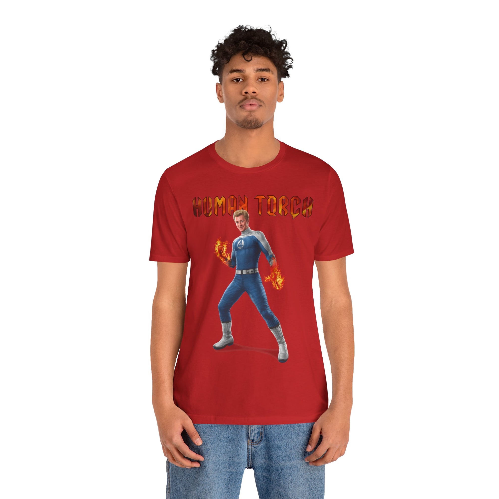 Human Torch T-Shirt - Unisex Tee, Fantastic Four Design