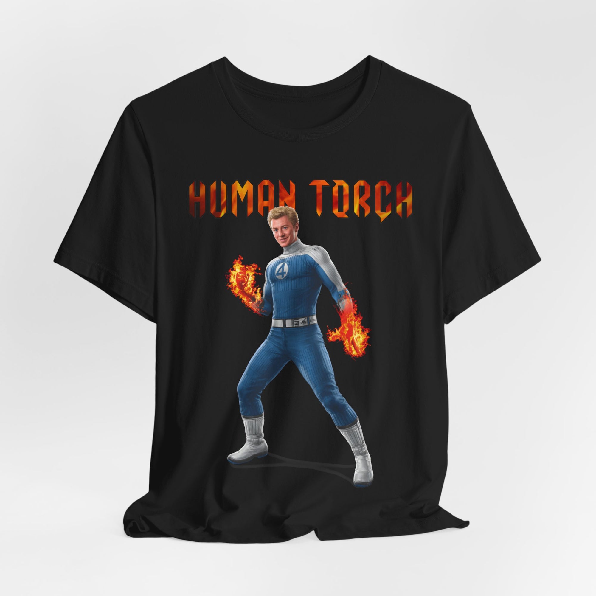 Human Torch T-Shirt - Unisex Tee, Fantastic Four Design