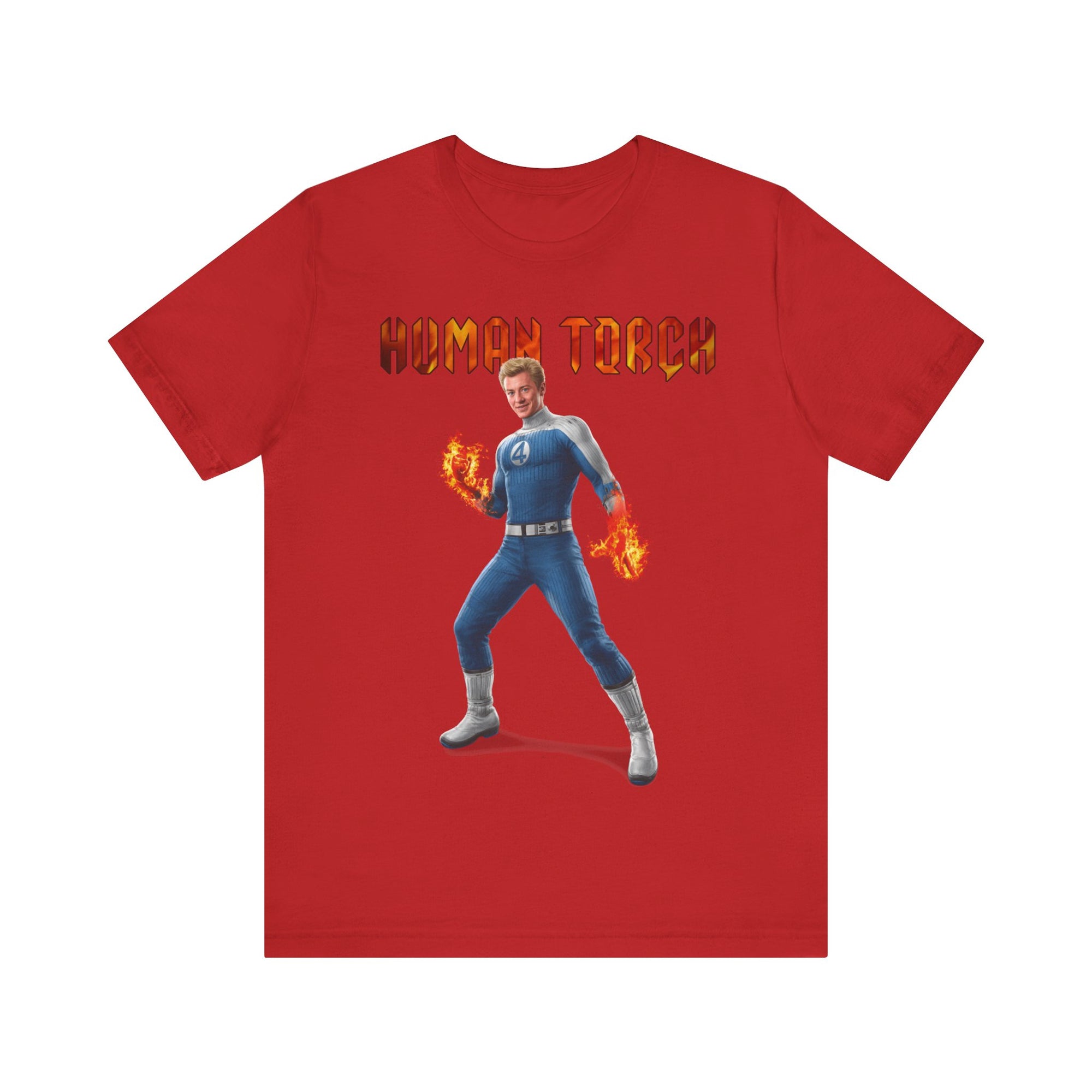 Human Torch T-Shirt - Unisex Tee, Fantastic Four Design