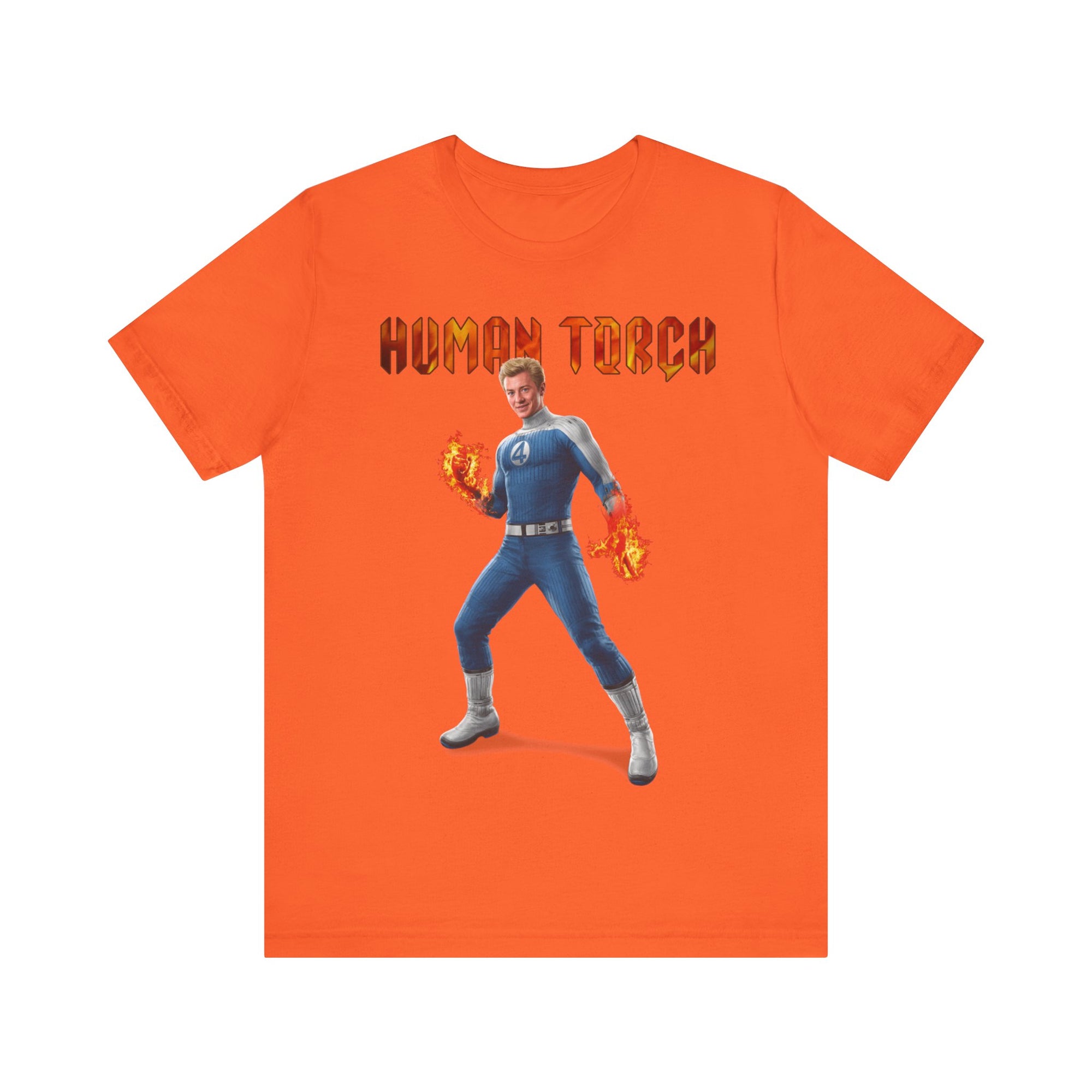 Human Torch T-Shirt - Unisex Tee, Fantastic Four Design