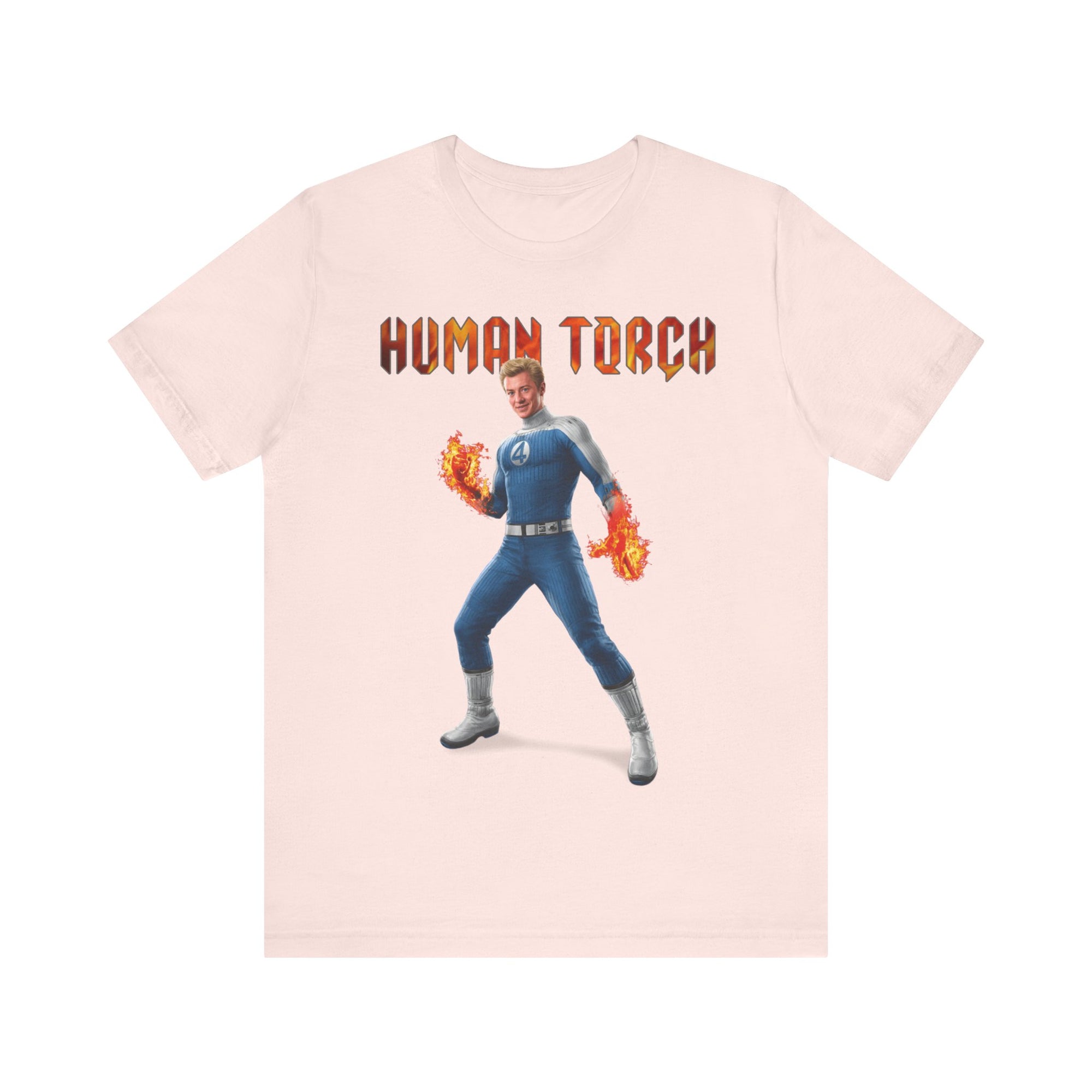 Human Torch T-Shirt - Unisex Tee, Fantastic Four Design