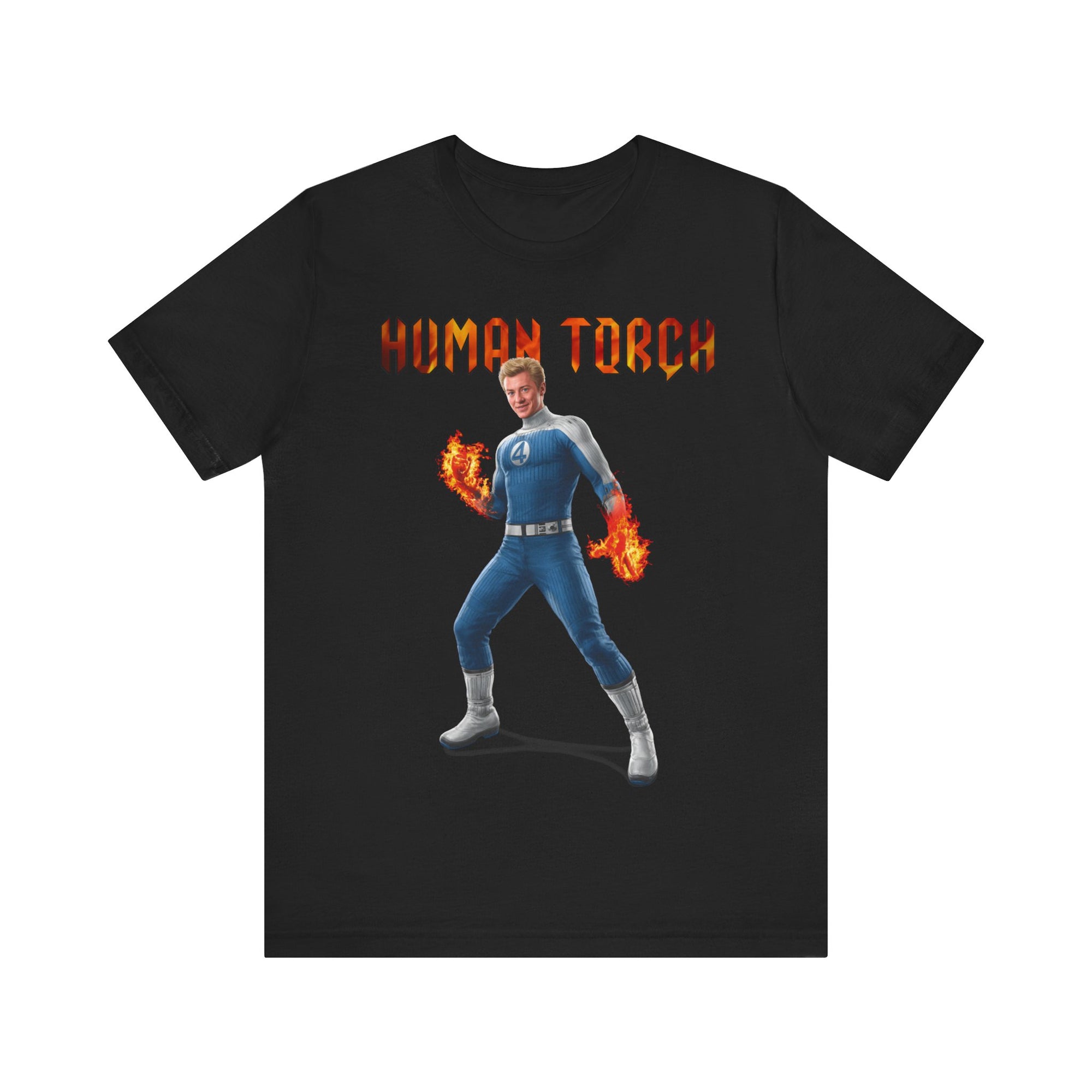 Human Torch T-Shirt - Unisex Tee, Fantastic Four Design