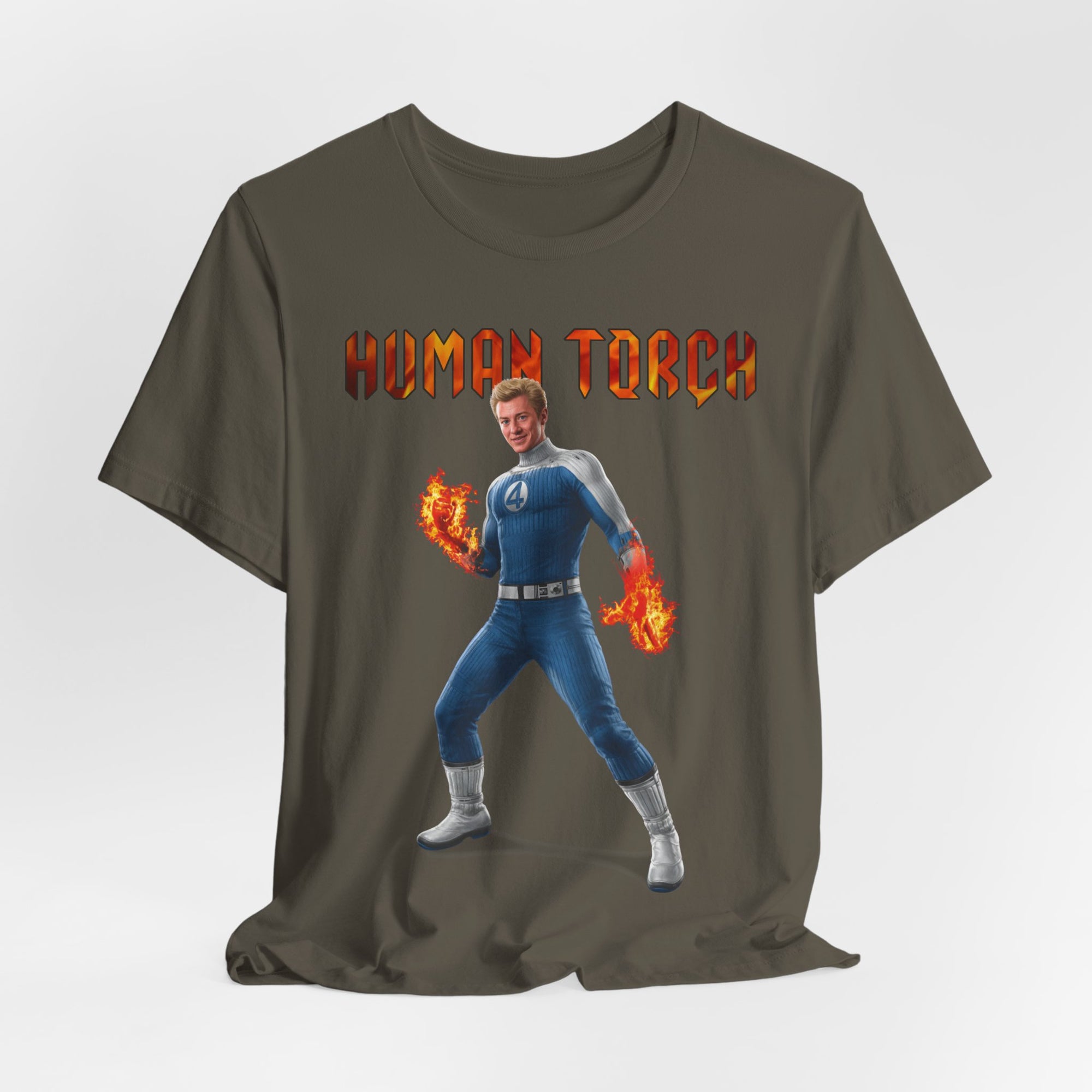 Human Torch T-Shirt - Unisex Tee, Fantastic Four Design