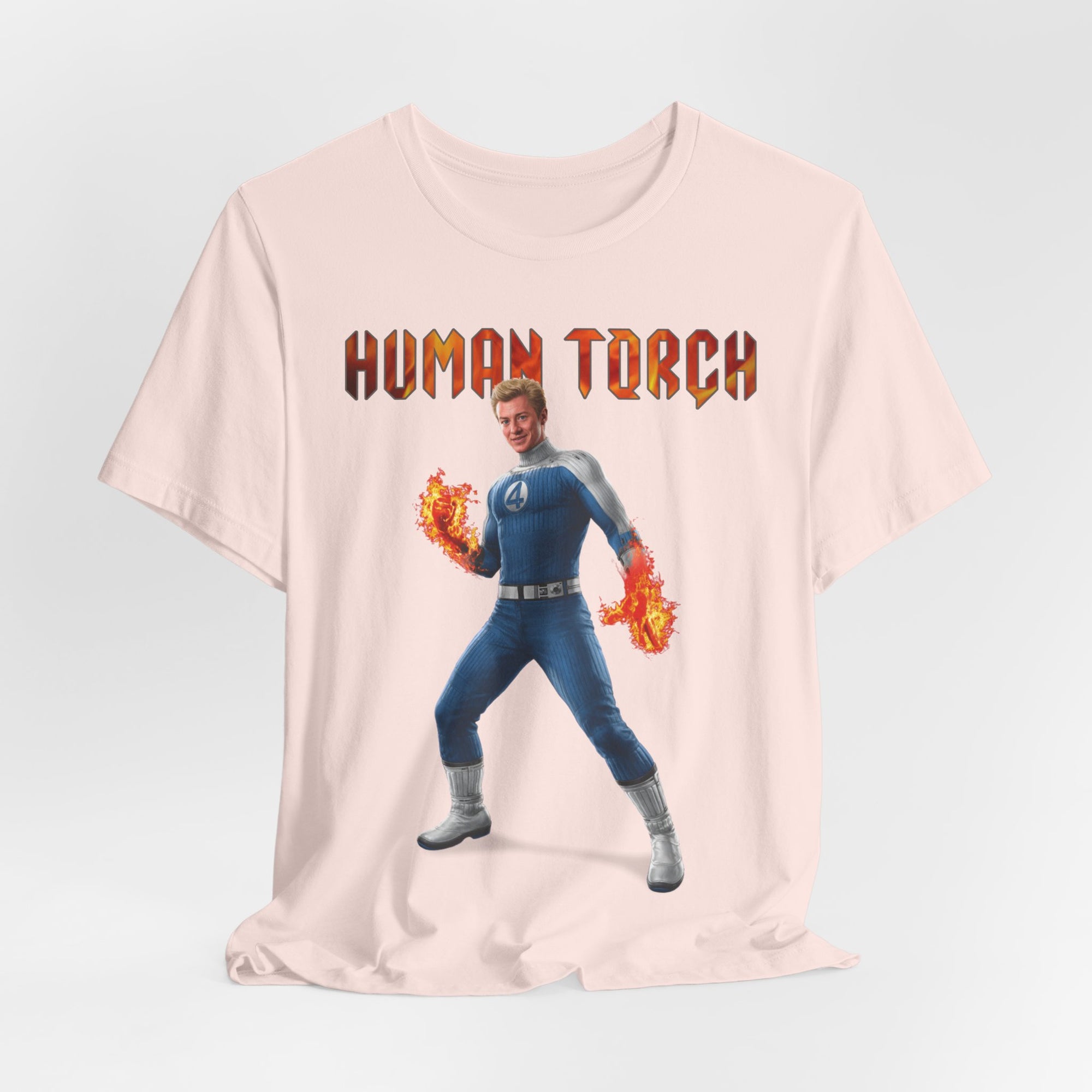 Human Torch T-Shirt - Unisex Tee, Fantastic Four Design