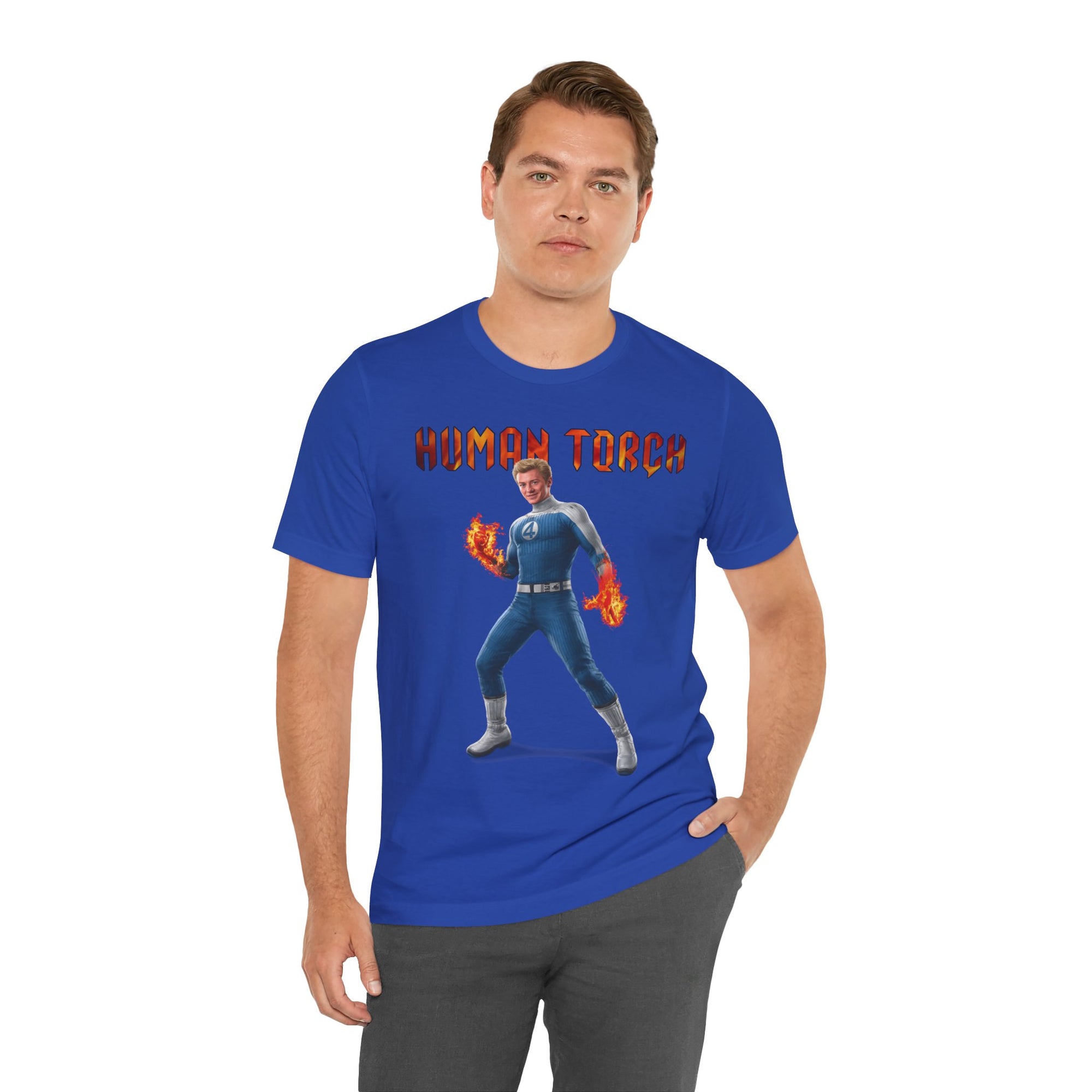 Human Torch T-Shirt - Unisex Tee, Fantastic Four Design