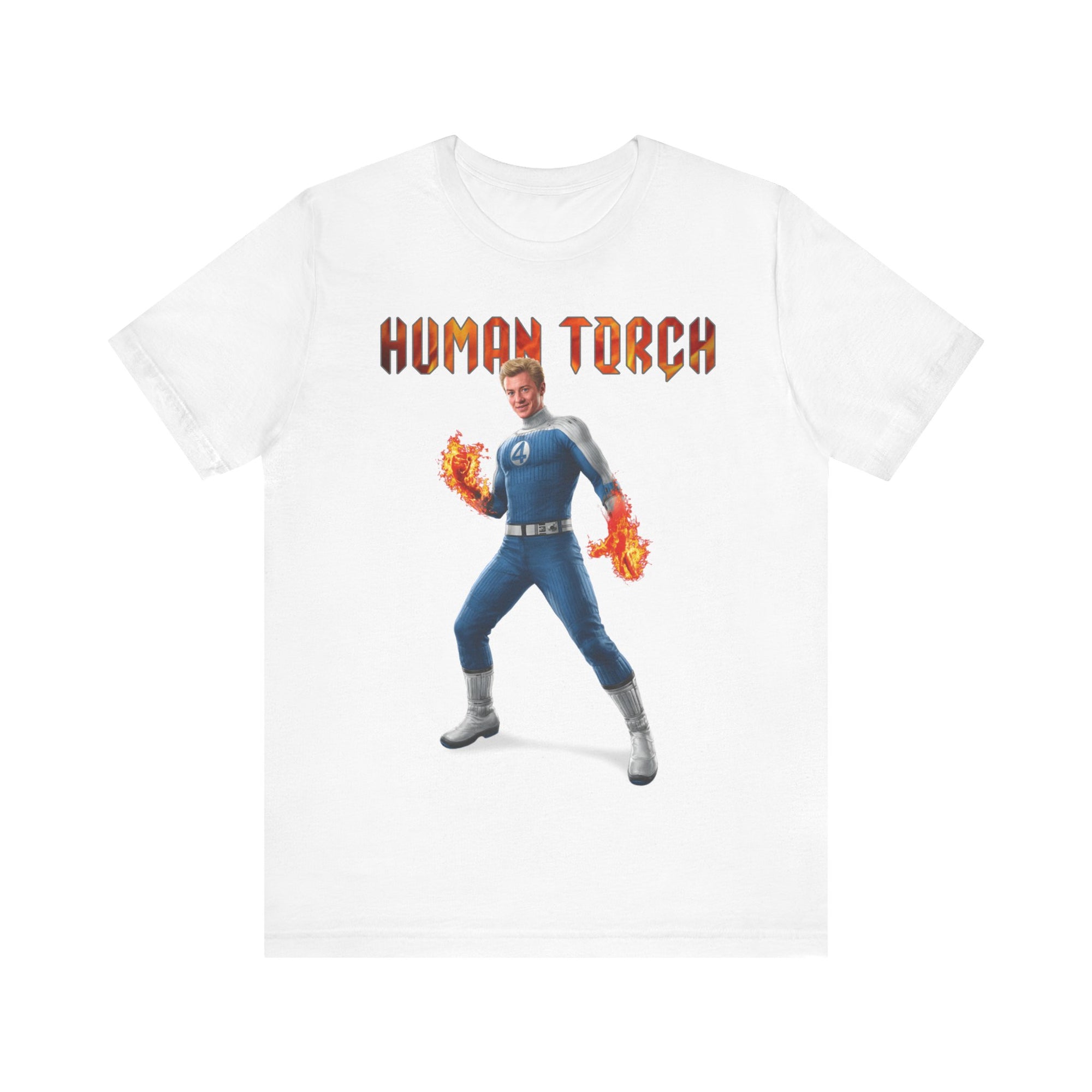 Human Torch T-Shirt - Unisex Tee, Fantastic Four Design