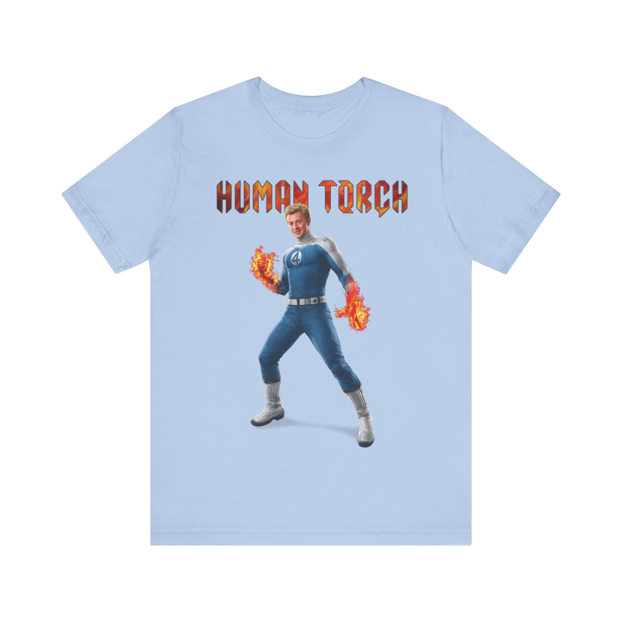 Human Torch T-Shirt - Unisex Tee, Fantastic Four Design