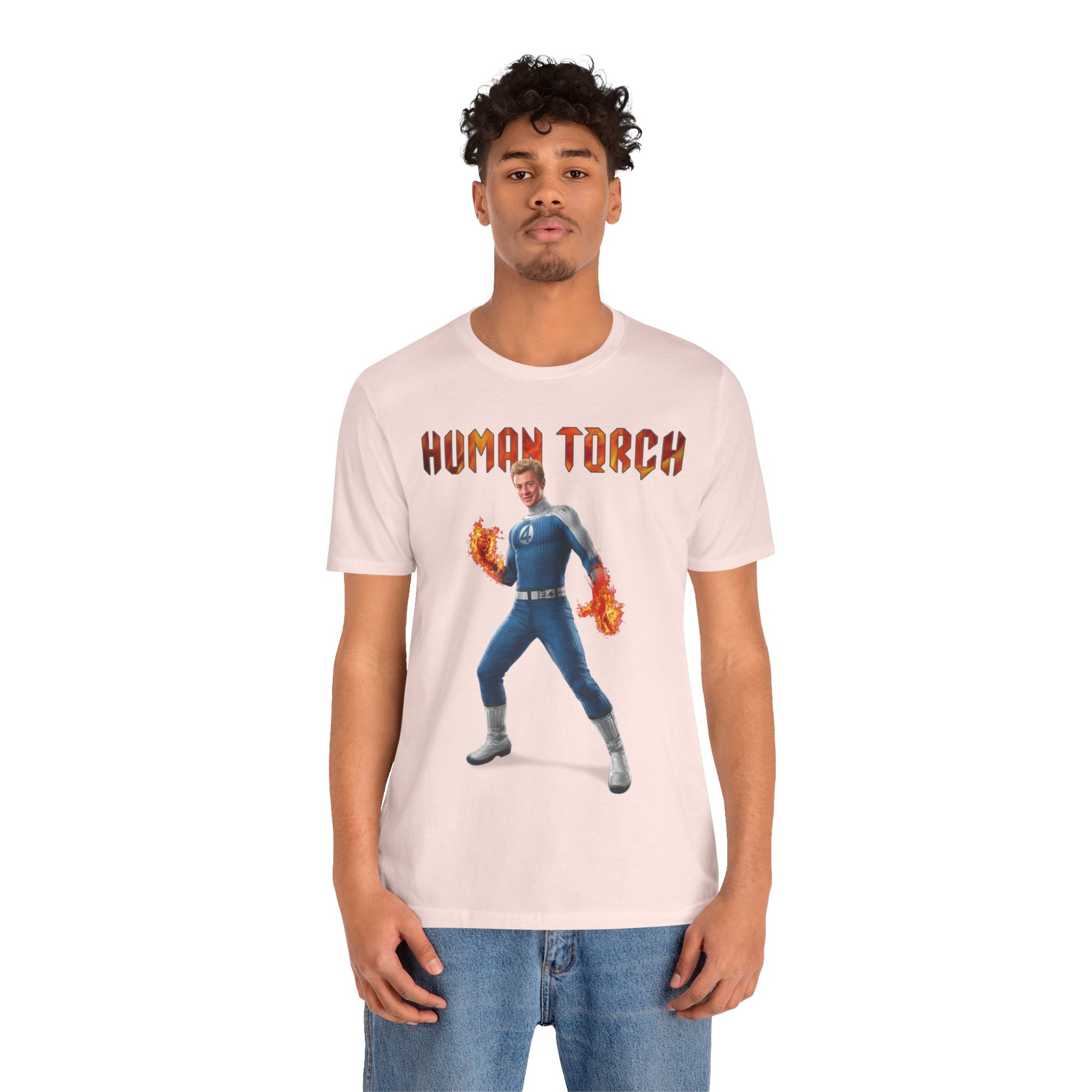 Human Torch T-Shirt - Unisex Tee, Fantastic Four Design