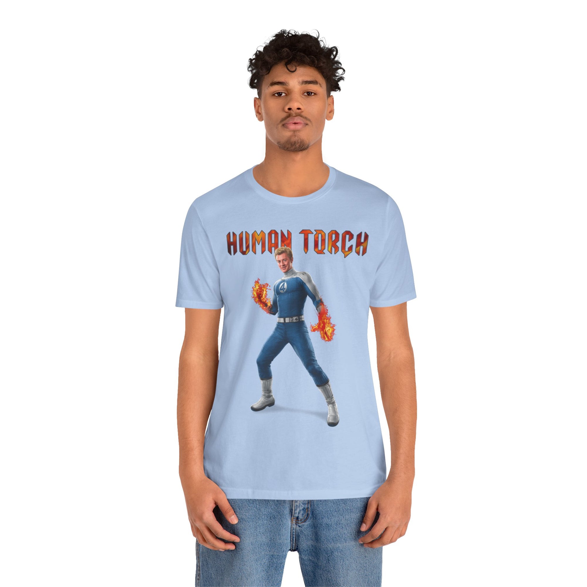Human Torch T-Shirt - Unisex Tee, Fantastic Four Design