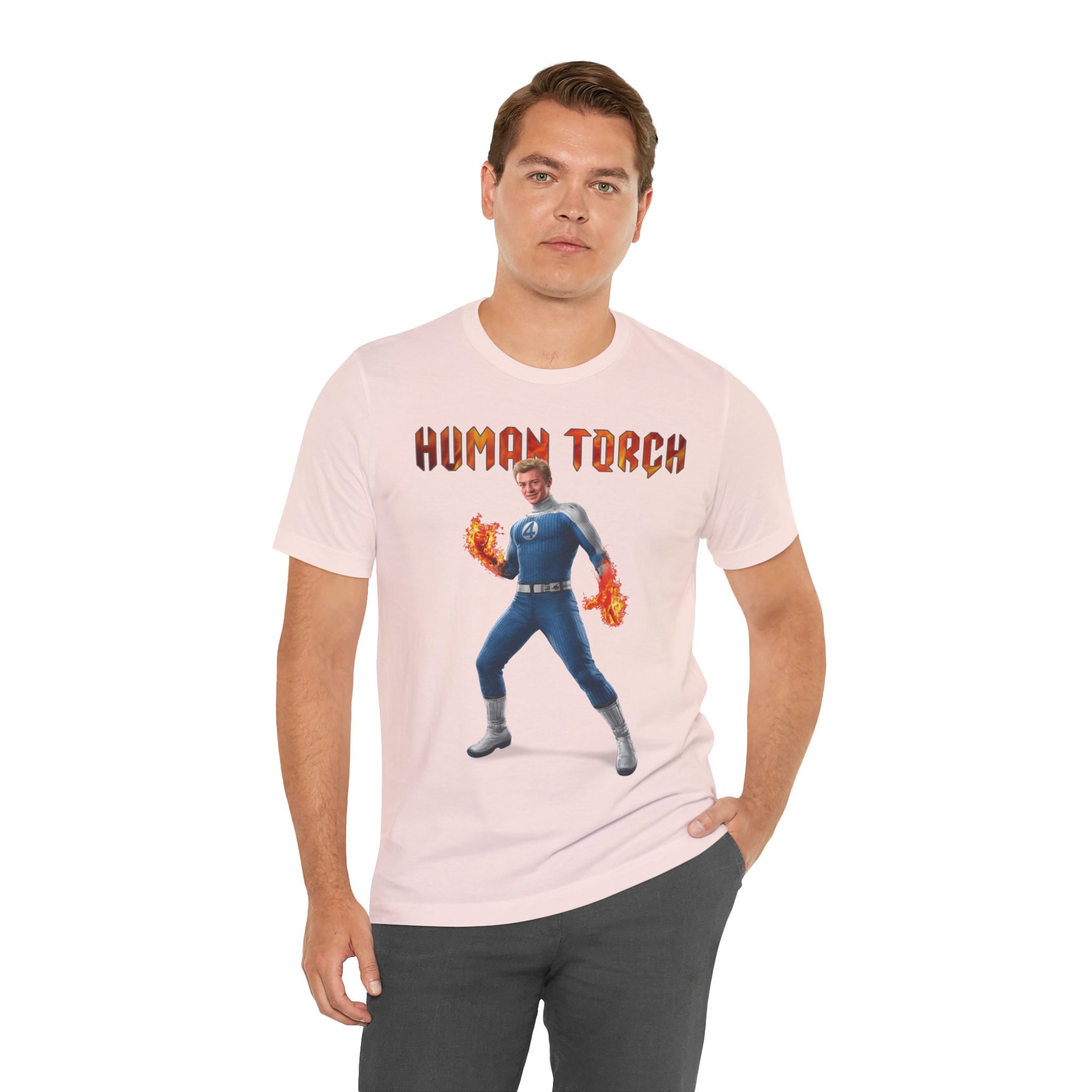 Human Torch T-Shirt - Unisex Tee, Fantastic Four Design