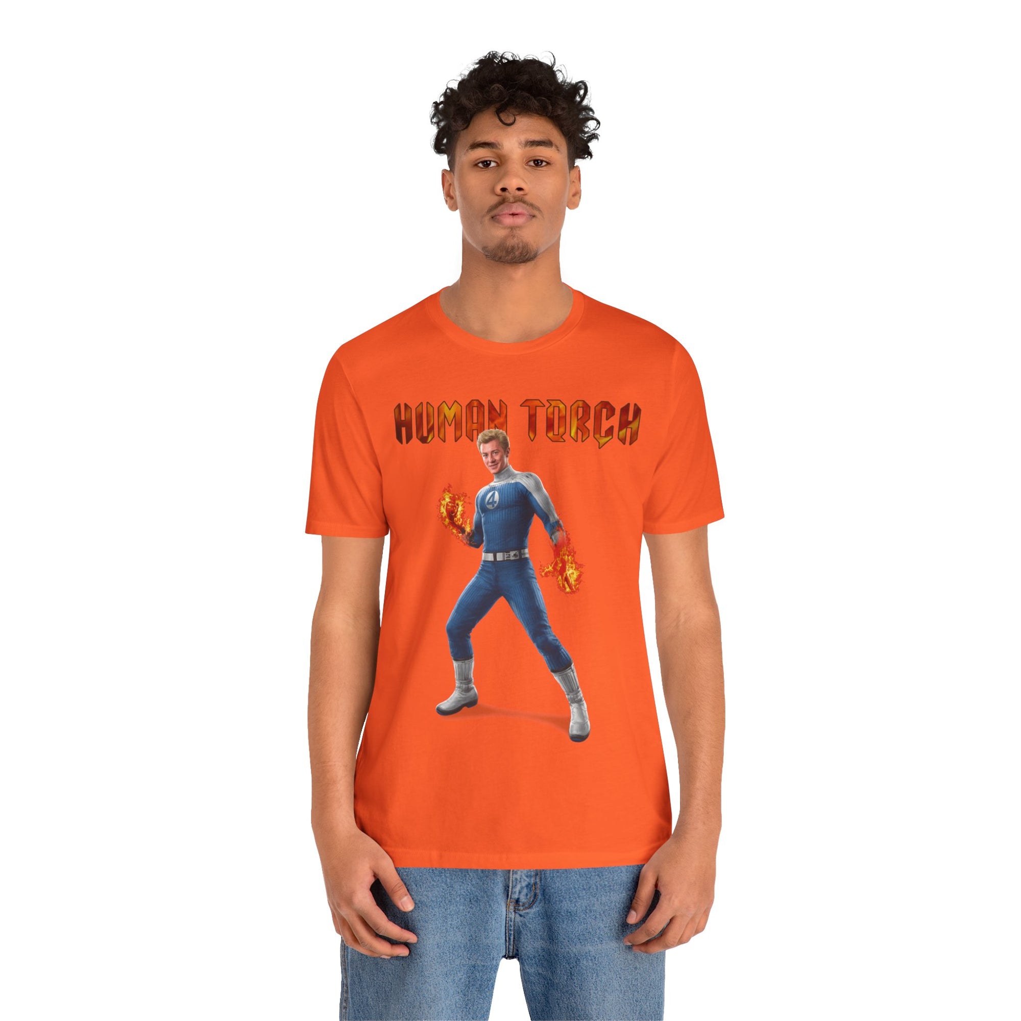 Human Torch T-Shirt - Unisex Tee, Fantastic Four Design