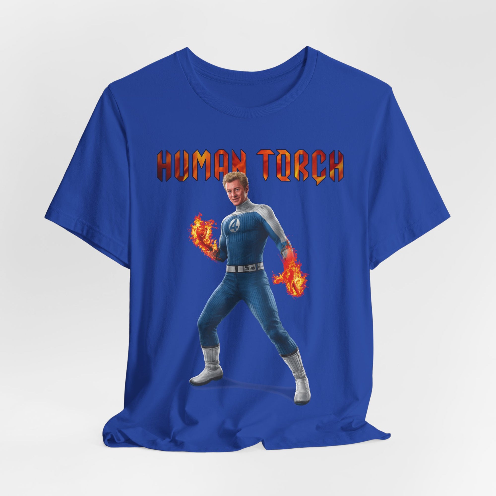 Human Torch T-Shirt - Unisex Tee, Fantastic Four Design
