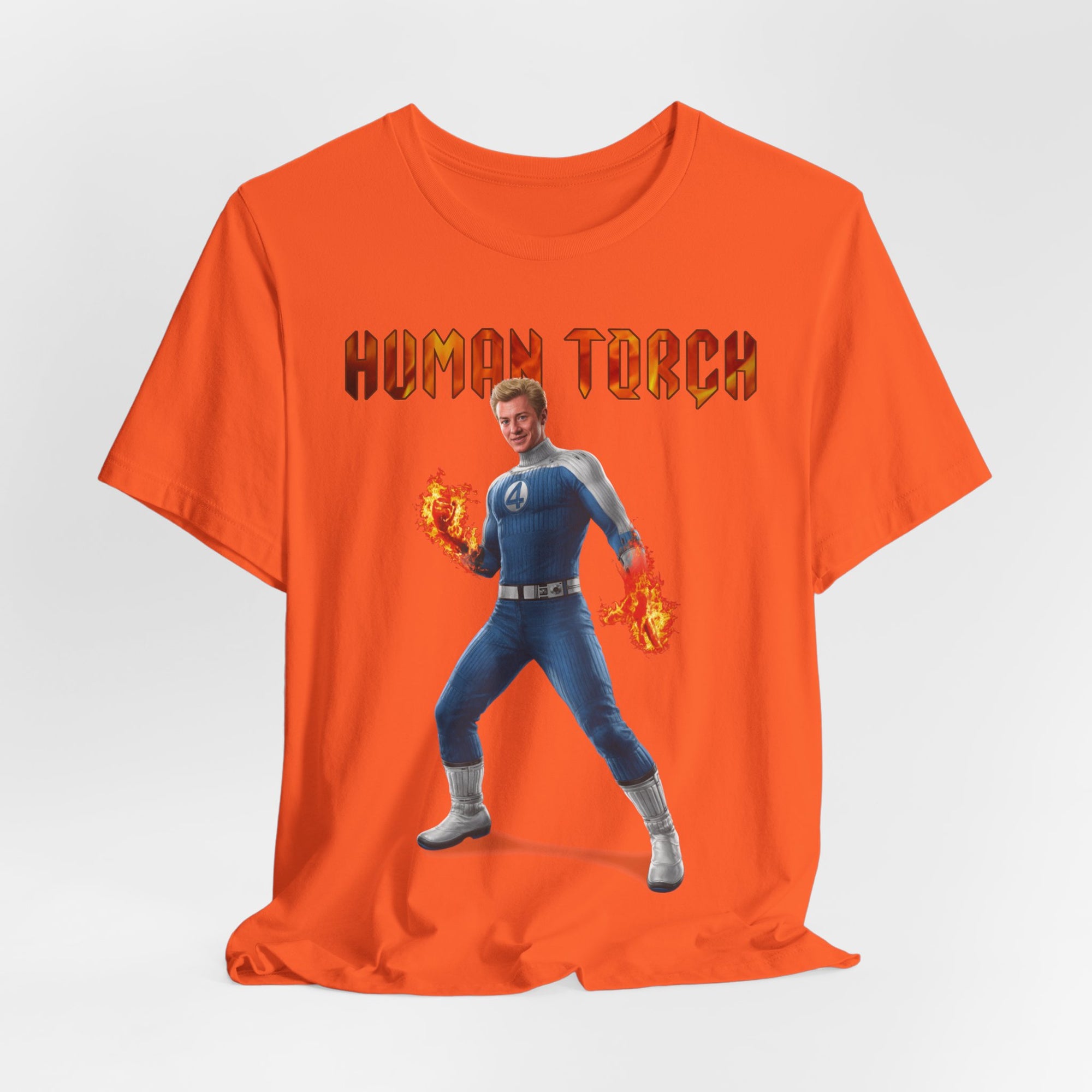 Human Torch T-Shirt - Unisex Tee, Fantastic Four Design